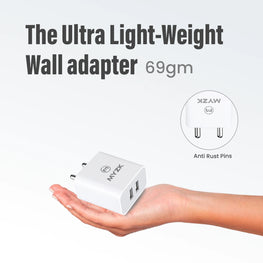 12W 5V/2.4A DUAL PORT USB CHARGER