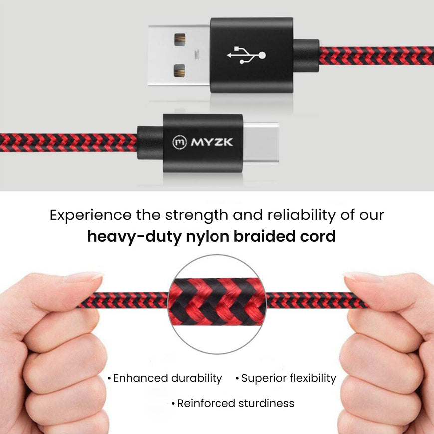 3A USB TO TYPE-C CHARGING CABLE (BRAIDED)