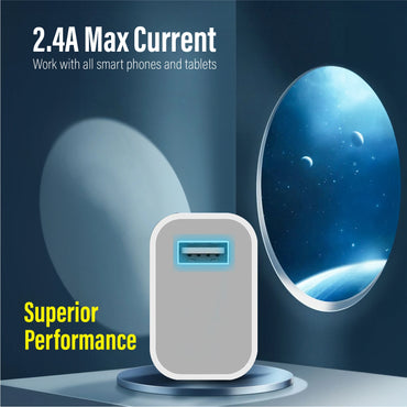 12W 5V/2.4A SINGLE USB CHARGER