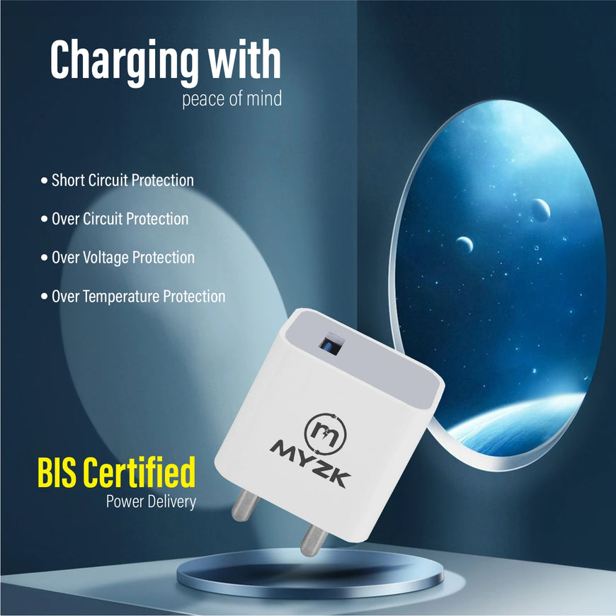 12W 5V/2.4A SINGLE USB CHARGER