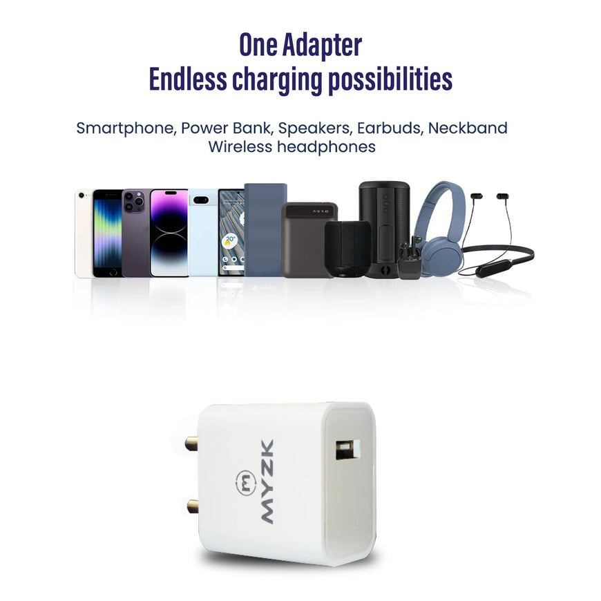 12W 5V/2.4A SINGLE USB CHARGER