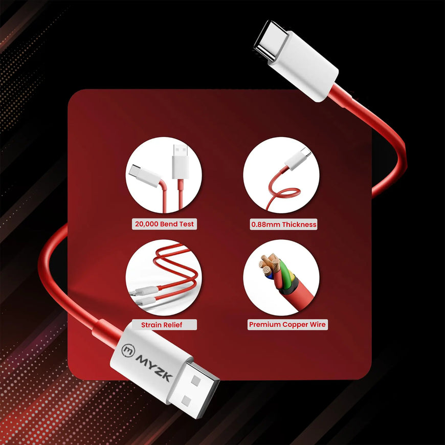 65W USB TO TYPE C FAST CHARGING CABLE