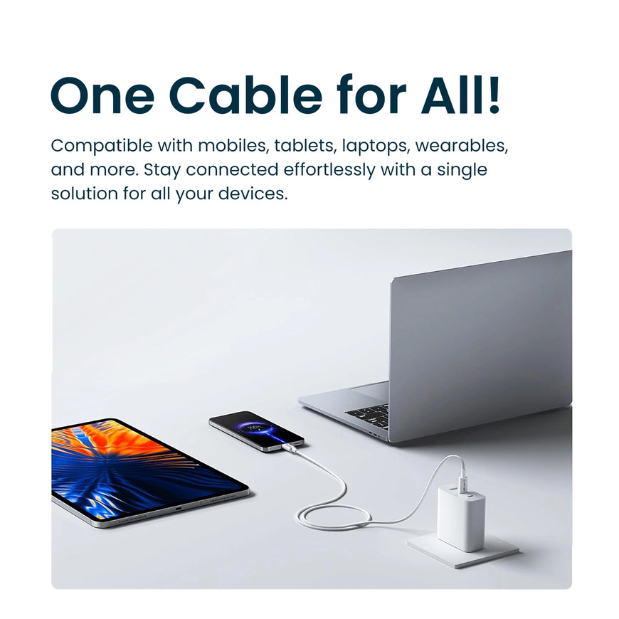65W TYPE C TO TYPE C FAST CHARGING CABLE