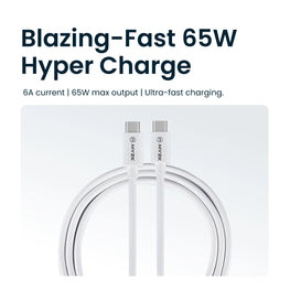 65W TYPE C TO TYPE C FAST CHARGING CABLE